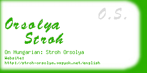 orsolya stroh business card